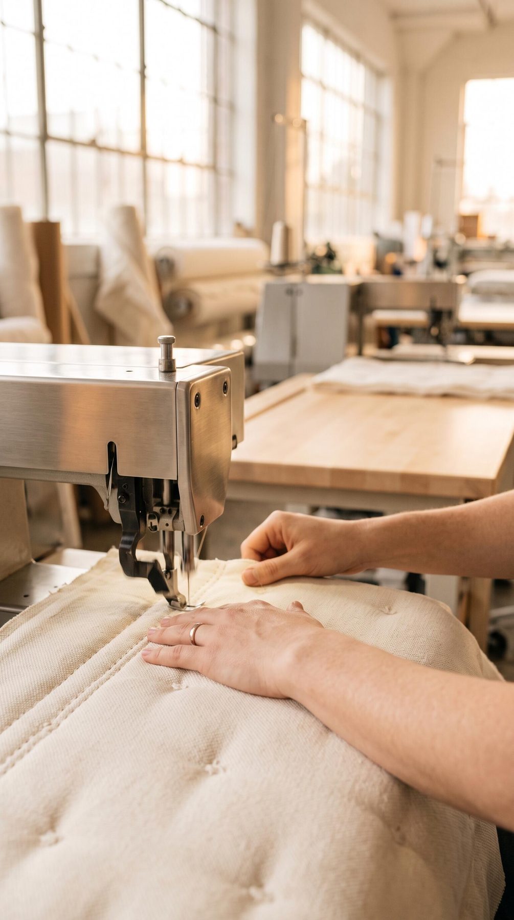 Hand-crafting an Evaya organic mattress